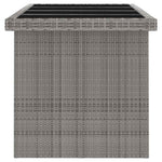 7 részes szürke polyrattan kültéri étkezőgarnitúra párnákkal 6
