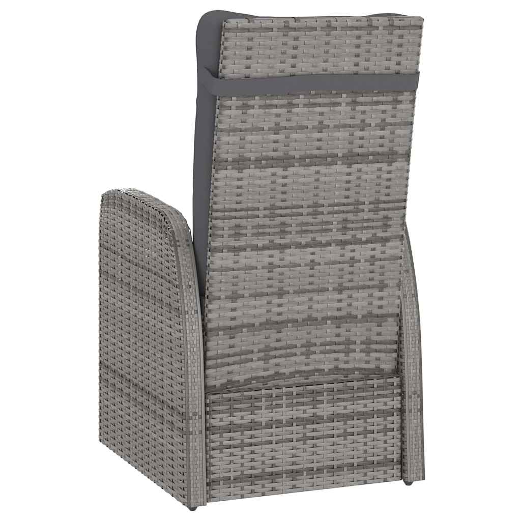 7 részes szürke polyrattan kültéri étkezőgarnitúra párnákkal 11