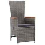 3 részes szürke polyrattan kerti ülőgarnitúra párnákkal 3