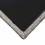 3 részes szürke polyrattan kerti ülőgarnitúra párnákkal 12