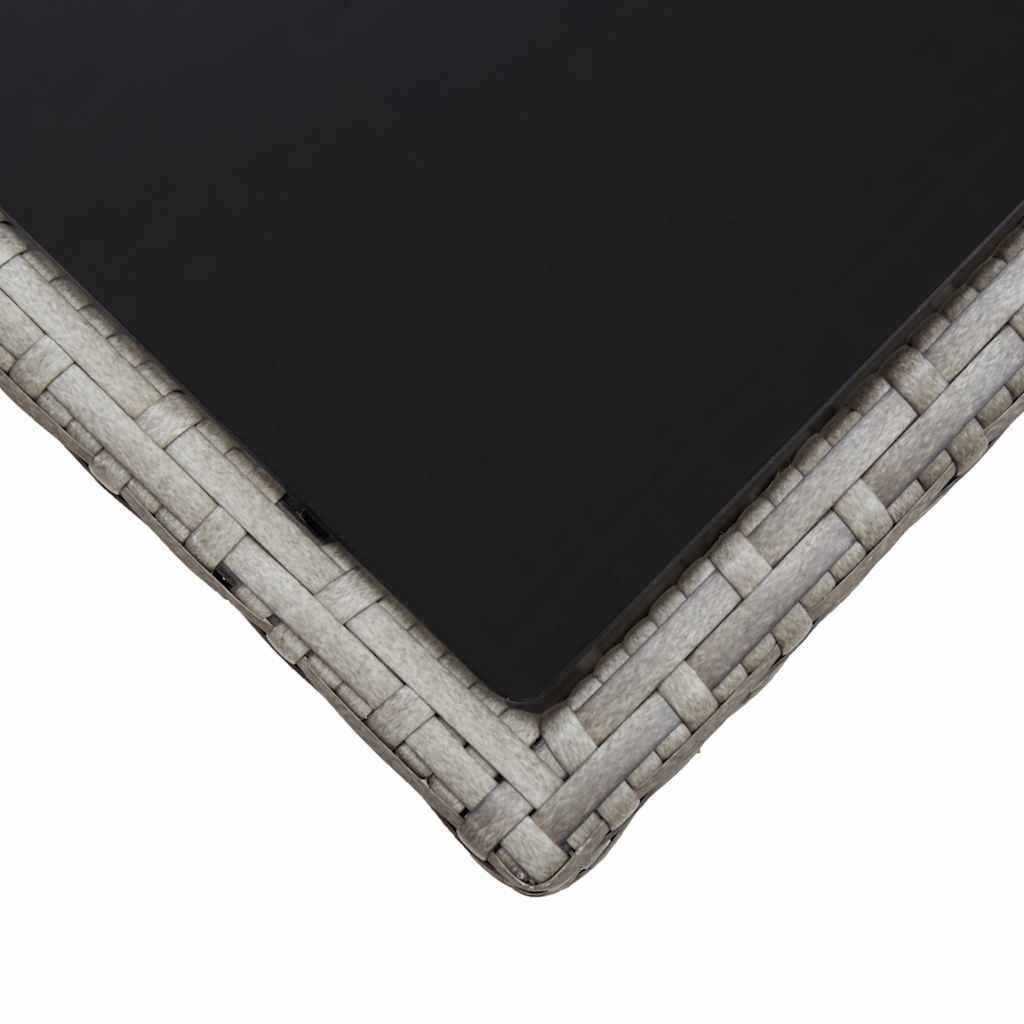 3 részes szürke polyrattan kerti ülőgarnitúra párnákkal 12
