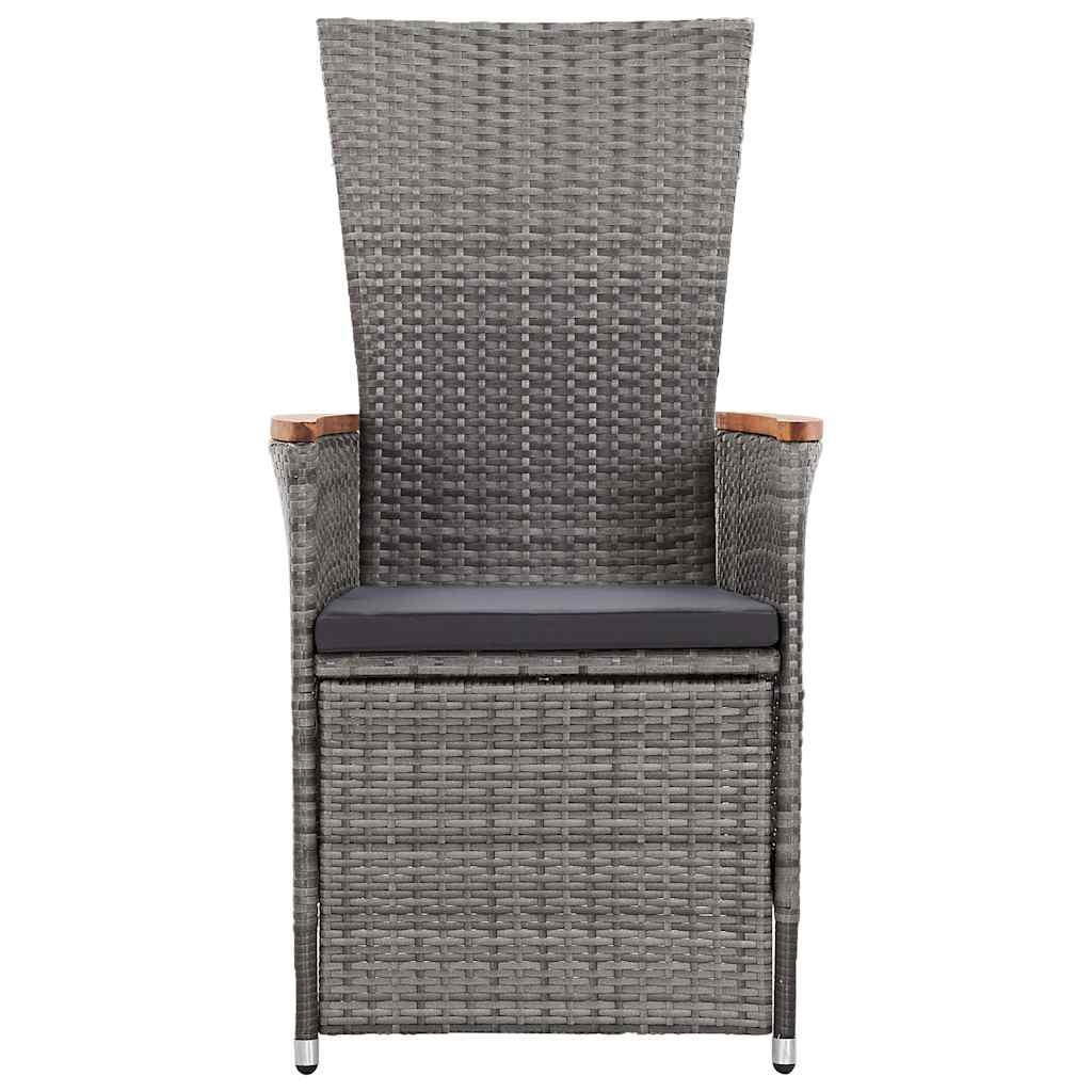 3 részes szürke polyrattan kerti ülőgarnitúra párnákkal 4