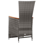 3 részes szürke polyrattan kerti ülőgarnitúra párnákkal 6