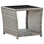 3 részes szürke polyrattan kerti ülőgarnitúra párnákkal 9