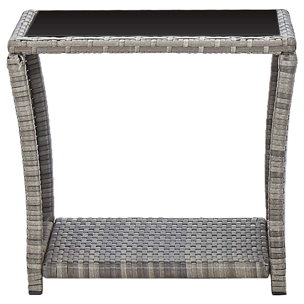 3 részes szürke polyrattan kerti ülőgarnitúra párnákkal 10