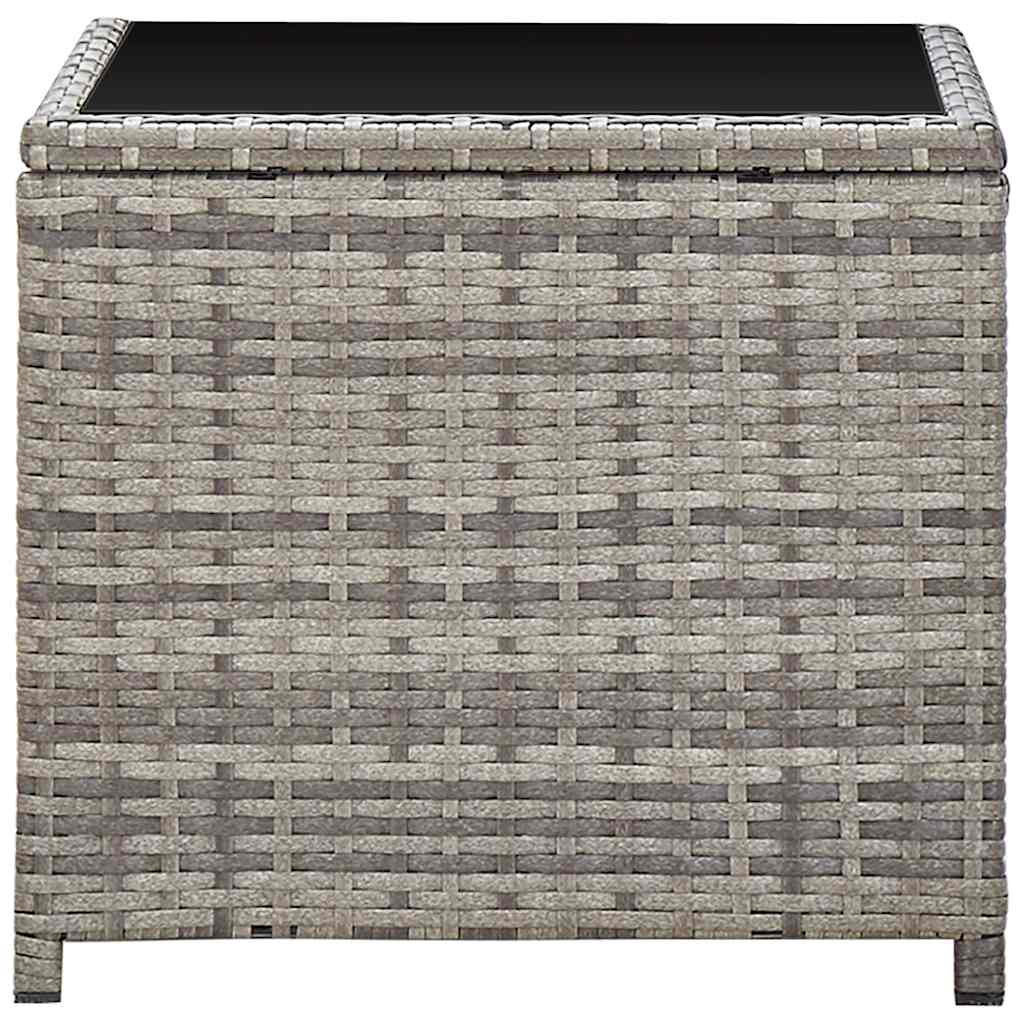 3 részes szürke polyrattan kerti ülőgarnitúra párnákkal 11