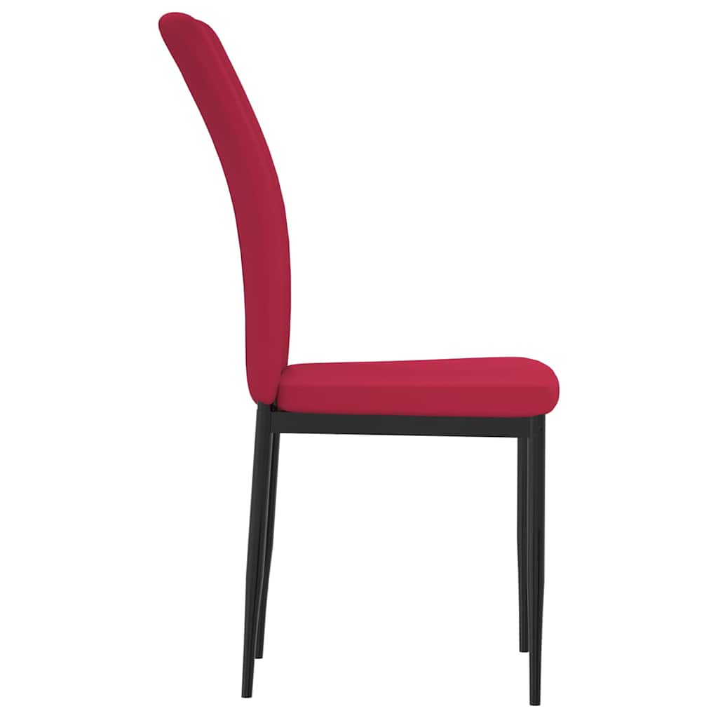 4 db bordó bársony étkezőszék 5