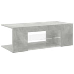 Betonszürke TV-szekrény LED lámpákkal 90 x 39 x 30 cm 2