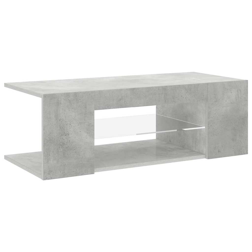 Betonszürke TV-szekrény LED lámpákkal 90 x 39 x 30 cm 2