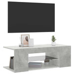 Betonszürke TV-szekrény LED lámpákkal 90 x 39 x 30 cm 3