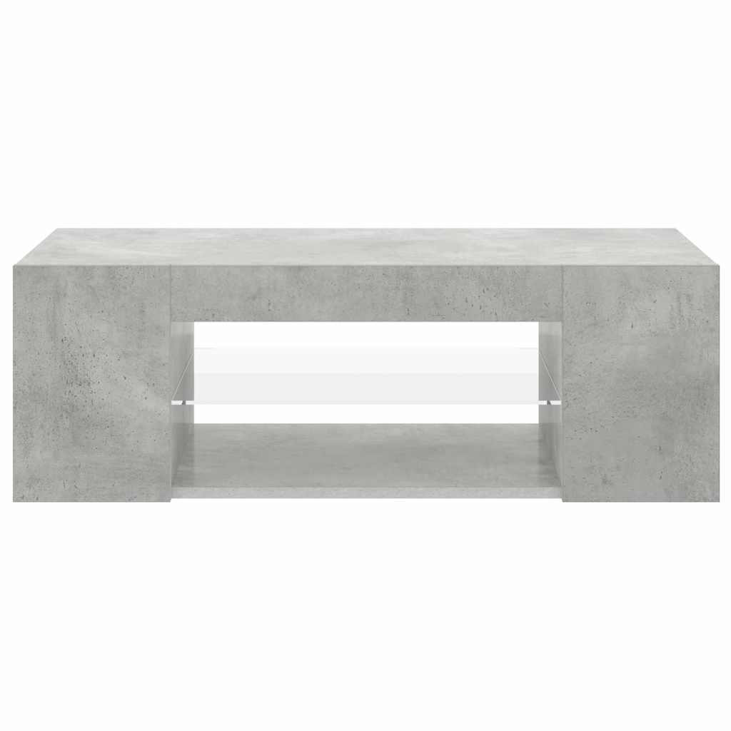Betonszürke TV-szekrény LED lámpákkal 90 x 39 x 30 cm 4