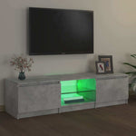 Szürke TV-szekrény LED-világítással 140 x 40 x 36 cm 3