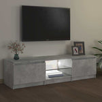 Szürke TV-szekrény LED-világítással 140 x 40 x 36 cm 4