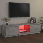 Szürke TV-szekrény LED-világítással 140 x 40 x 36 cm 5