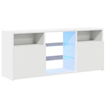 Fehér TV-szekrény LED lámpákkal 120 x 30 x 50 cm 3