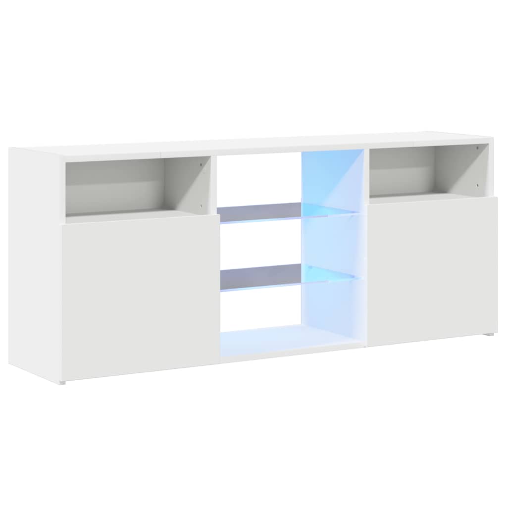 Fehér TV-szekrény LED lámpákkal 120 x 30 x 50 cm 3