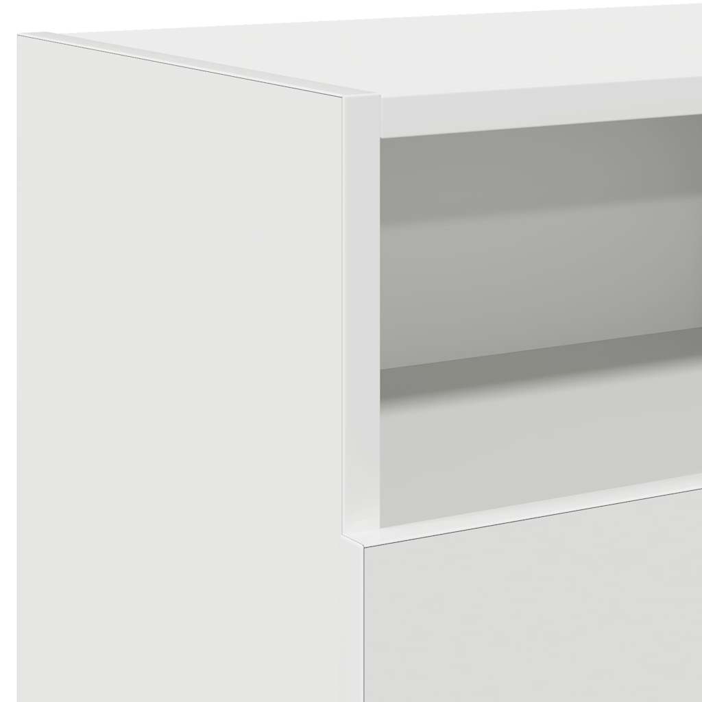 Fehér TV-szekrény LED lámpákkal 120 x 30 x 50 cm 12