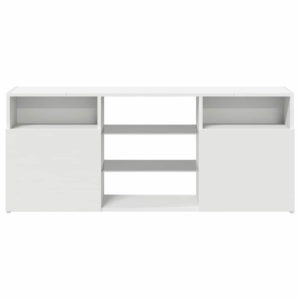 Fehér TV-szekrény LED lámpákkal 120 x 30 x 50 cm 8