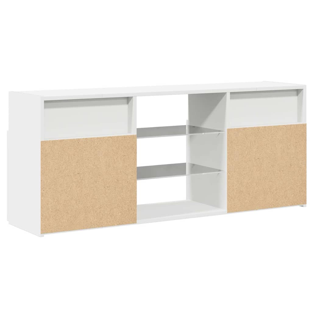 Fehér TV-szekrény LED lámpákkal 120 x 30 x 50 cm 10