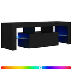 Fekete TV-szekrény LED-világítással 120 x 35 x 40 cm 2