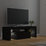 Fekete TV-szekrény LED-világítással 120 x 35 x 40 cm 3