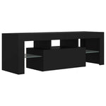 Fekete TV-szekrény LED-világítással 120 x 35 x 40 cm 8