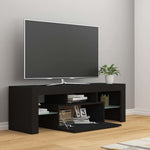 Fekete TV-szekrény LED-világítással 120 x 35 x 40 cm