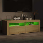 Sonoma tölgy színű TV-szekrény LED-lámpákkal 120 x 35 x 40 cm 3