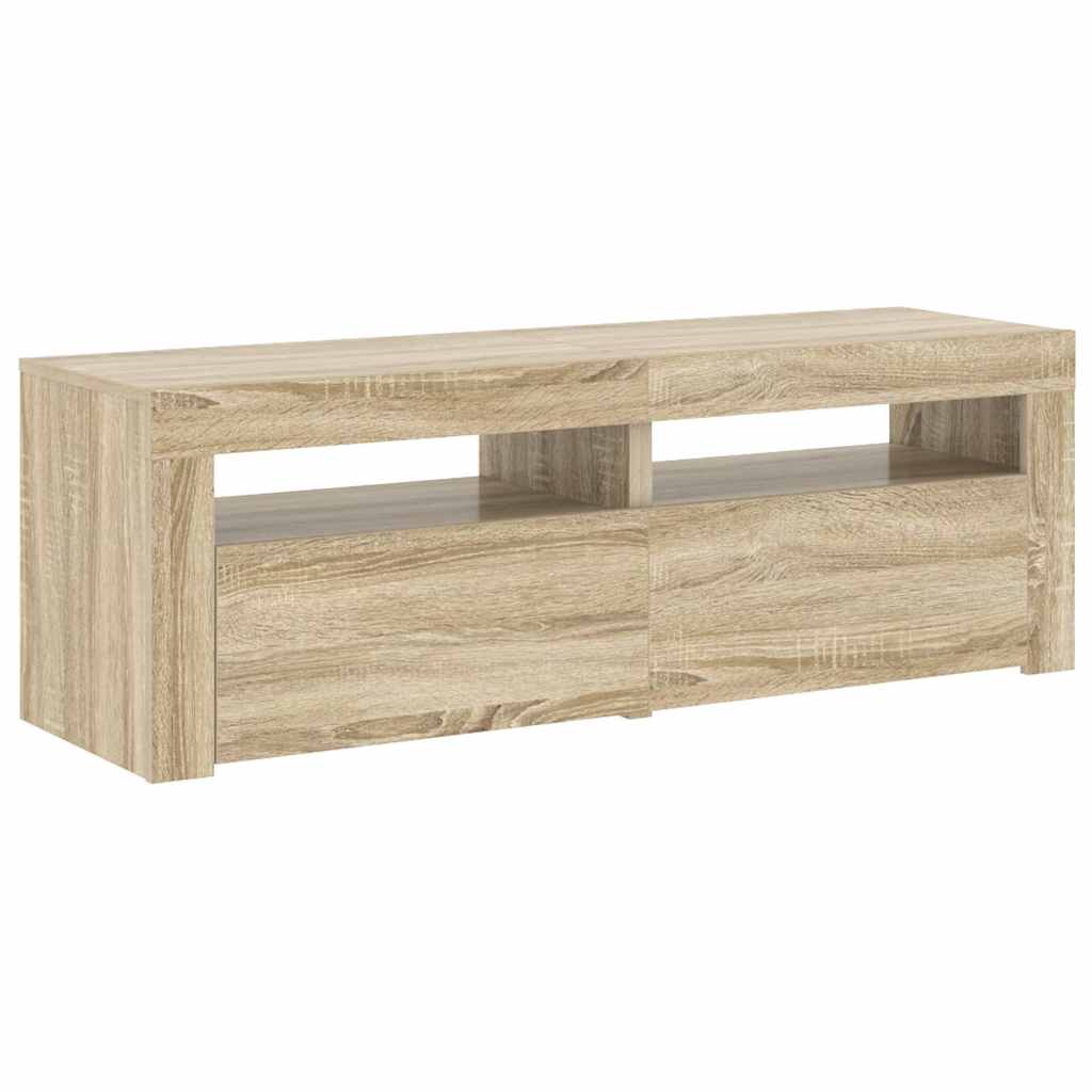 Sonoma tölgy színű TV-szekrény LED-lámpákkal 120 x 35 x 40 cm 7