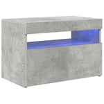 Betonszürke TV-szekrény LED-lámpákkal 60 x 35 x 40 cm 2