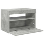 Betonszürke TV-szekrény LED-lámpákkal 60 x 35 x 40 cm 7