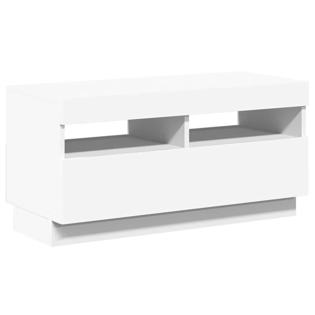 Fehér TV-szekrény LED-lámpákkal 80 x 35 x 40 cm 6