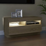 Sonoma tölgy színű TV-szekrény LED-lámpákkal 80 x 35 x 40 cm 5