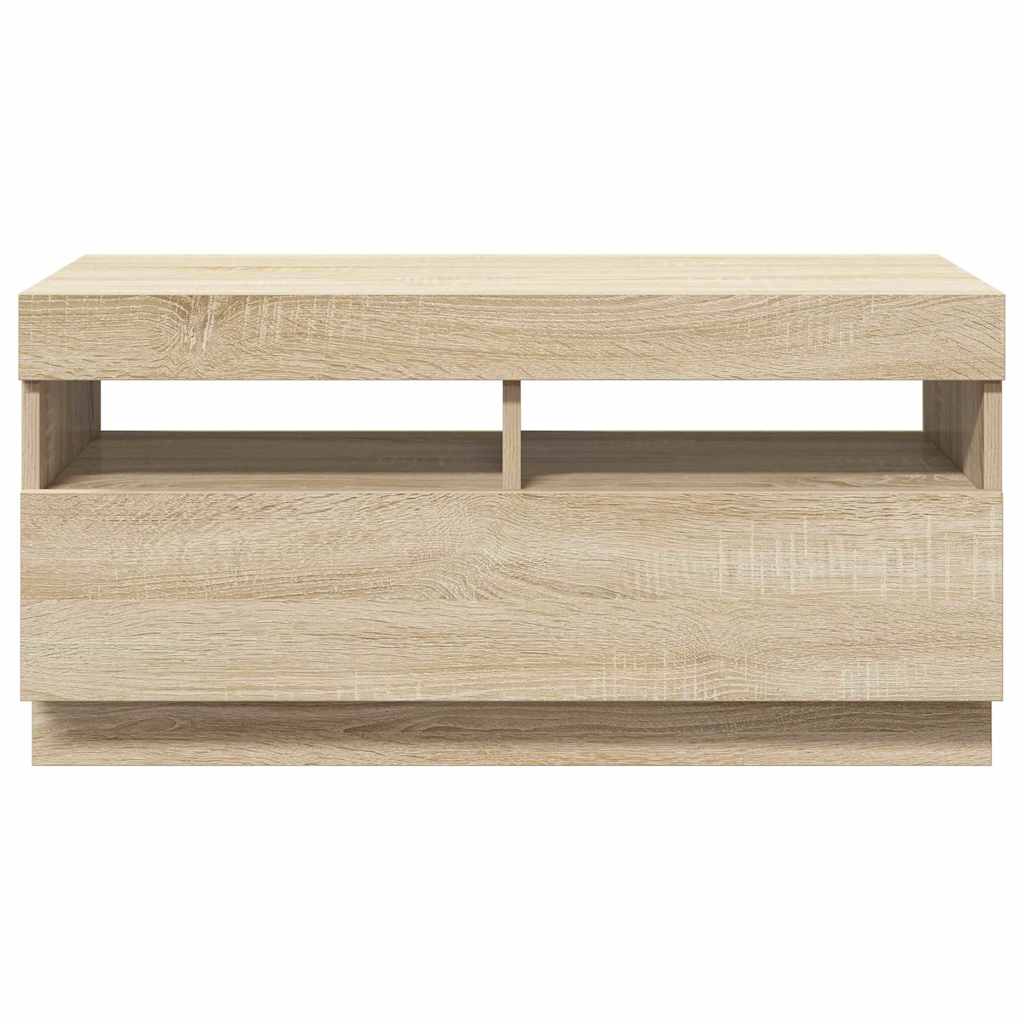 Sonoma tölgy színű TV-szekrény LED-lámpákkal 80 x 35 x 40 cm 8