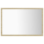Sonoma tölgy akril LED-es fürdőszobai tükör 60x8,5x37 cm 3