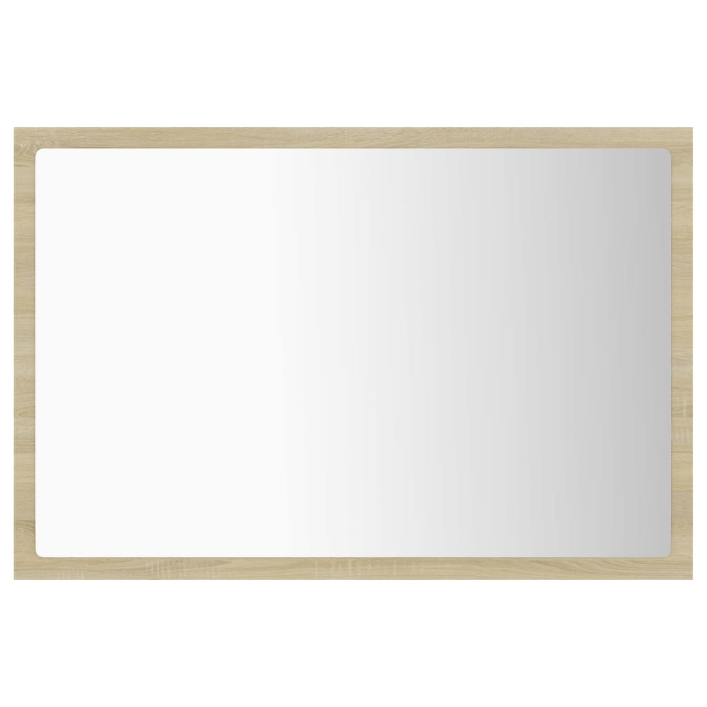Sonoma tölgy akril LED-es fürdőszobai tükör 60x8,5x37 cm 3