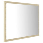 Sonoma tölgy akril LED-es fürdőszobai tükör 60x8,5x37 cm 4