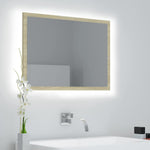 Sonoma tölgy akril LED-es fürdőszobai tükör 60x8,5x37 cm 9