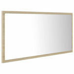 Sonoma tölgy akril LED-es fürdőszobai tükör 90x8,5x37 cm 4