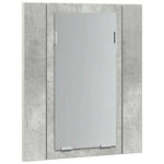 Betonszürke akril LED-es tükrös fürdőszobaszekrény 40x12x45 cm 8