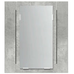 Betonszürke akril LED-es tükrös fürdőszobaszekrény 40x12x45 cm 9