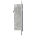 Betonszürke akril LED-es tükrös fürdőszobaszekrény 40x12x45 cm 10