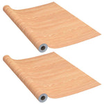 2 db juharszínű öntapadó PVC ajtófólia 210 x 90 cm 2