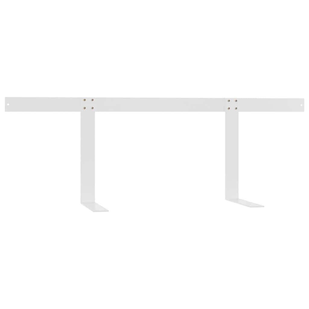 Fehér vas raklapkanapé-háttámla 110 cm 3