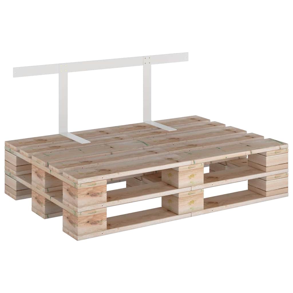Fehér vas raklapkanapé-háttámla 110 cm 5