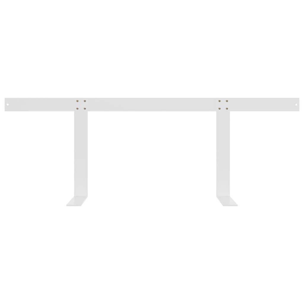 Fehér vas raklapkanapé-háttámla 110 cm 6