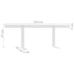 Fehér vas raklapkanapé-háttámla 110 cm 9