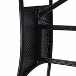 3 részes fekete polyrattan kerti étkezőgarnitúra 10