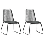 3 részes fekete PVC rattan kerti étkezőgarnitúra 4