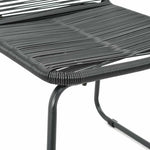 3 részes fekete PVC rattan kerti étkezőgarnitúra 6